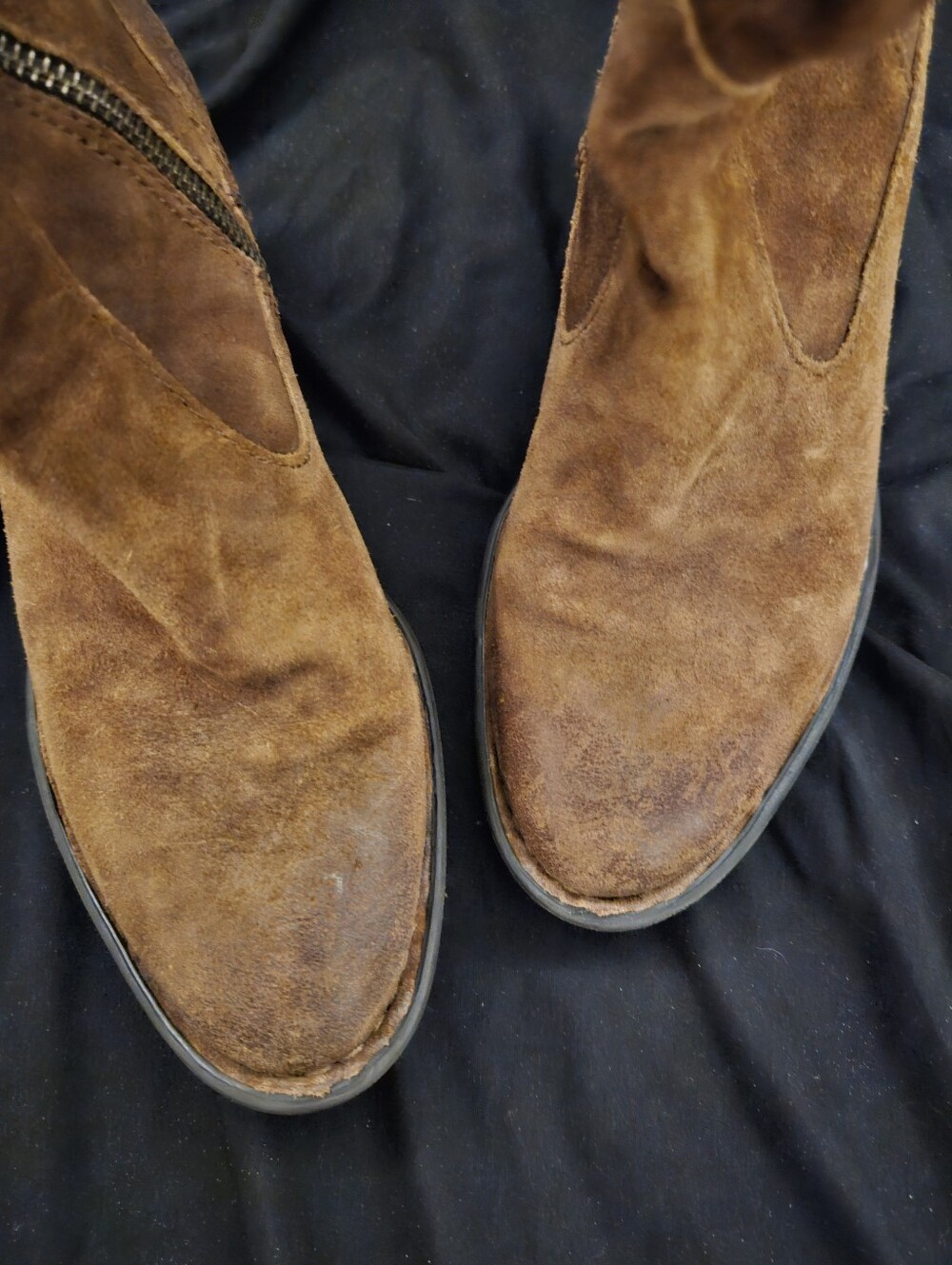 Børn Distressed Brown Suede Over-The-Knee Boots 6M - Picture 4 of 11